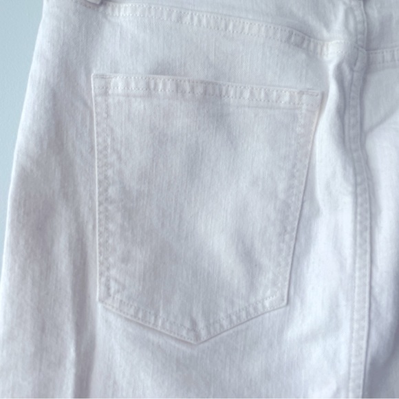 Banana Republic white jean button-fly pencil skirt - Picture 4 of 5